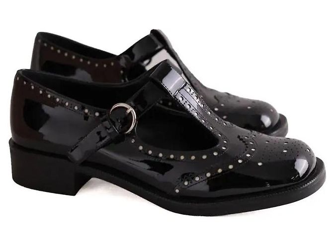 Miu Miu Loafer aus schwarzem Leder - Ansicht 3