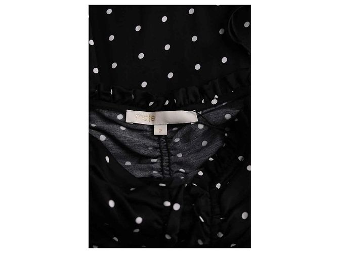 Maje Schwarzes Kleid aus Viskose - Ansicht 4