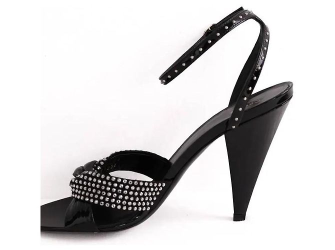 Tacones Céline de charol negro - vista 3