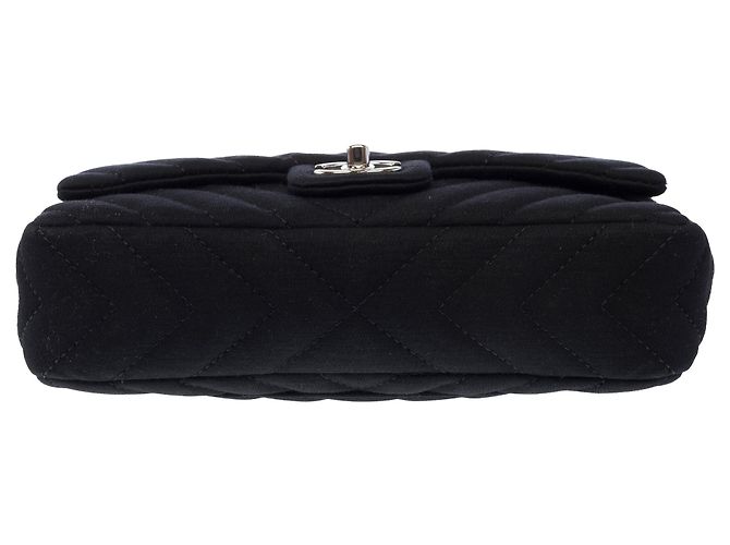 Bolsa CHANEL Timeless/Classique em Algodão Preto - 103937 - vista 10