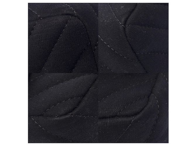 Bolsa CHANEL Timeless/Classique em Algodão Preto - 103937 - vista 11