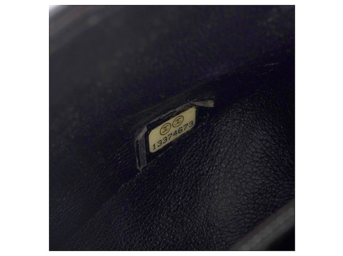 Bolsa CHANEL Timeless/Classique em Algodão Preto - 103937 - vista 7