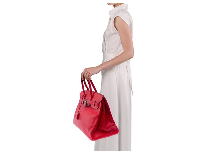 Hermès mala HERMES Birkin 35 em Couro Vermelho - 103974 - vista 13