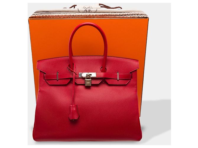 Hermès mala HERMES Birkin 35 em Couro Vermelho - 103974 - vista 2