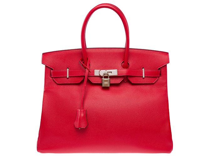 Hermès mala HERMES Birkin 35 em Couro Vermelho - 103974 - vista 3