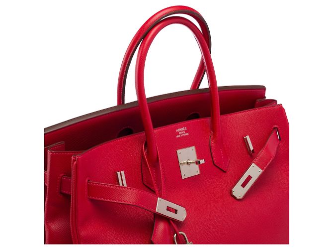 Hermès mala HERMES Birkin 35 em Couro Vermelho - 103974 - vista 7
