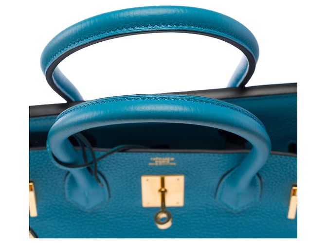 Hermès mala HERMES Birkin 30 em Couro Azul - 103950 - vista 10