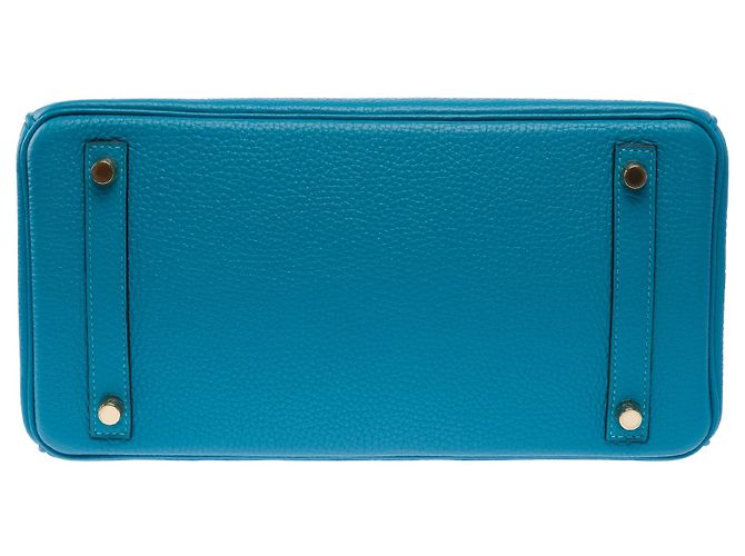 Hermès mala HERMES Birkin 30 em Couro Azul - 103950 - vista 11
