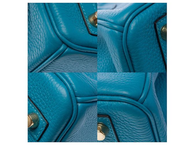 Hermès mala HERMES Birkin 30 em Couro Azul - 103950 - vista 12