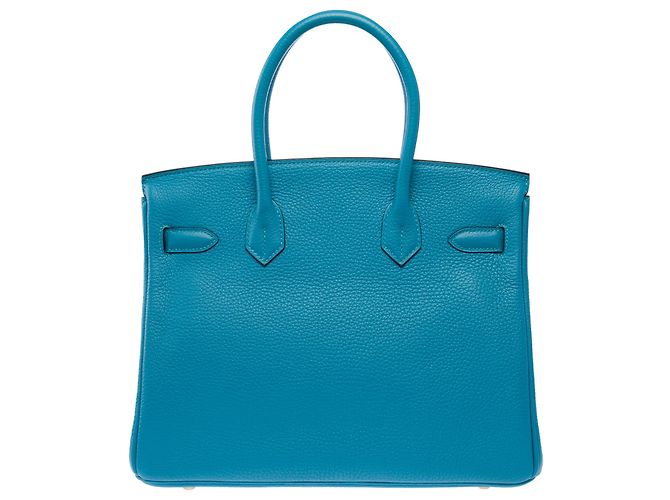 Hermès mala HERMES Birkin 30 em Couro Azul - 103950 - vista 4