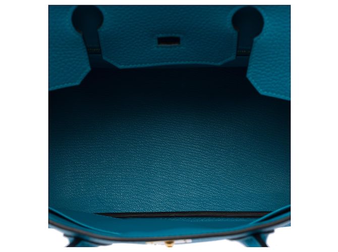Hermès mala HERMES Birkin 30 em Couro Azul - 103950 - vista 9