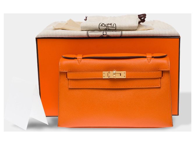 Hermès Borsa HERMES Kelly Mini in Pelle Arancione - 103959 - vista 2