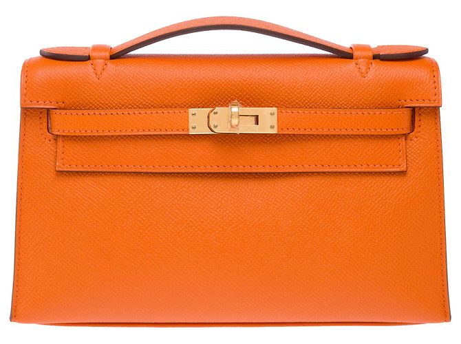 Hermès Borsa HERMES Kelly Mini in Pelle Arancione - 103959 - vista 3