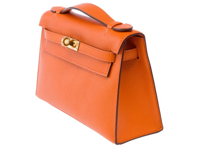 Hermès Borsa HERMES Kelly Mini in Pelle Arancione - 103959 - vista 5