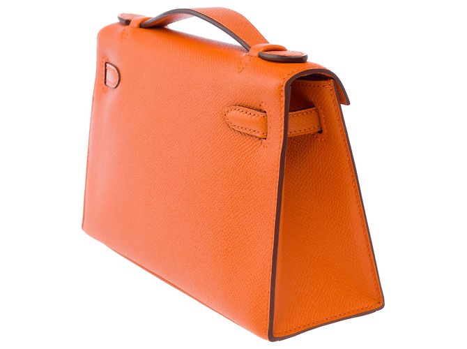 Hermès Borsa HERMES Kelly Mini in Pelle Arancione - 103959 - vista 6