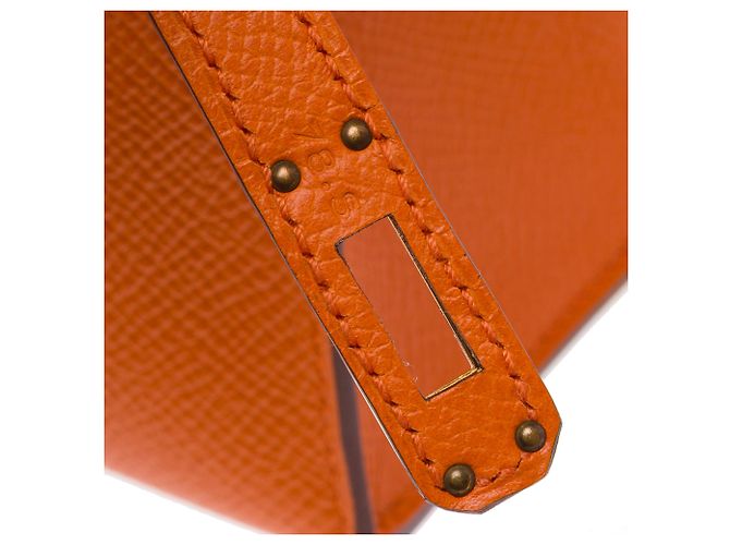 Hermès Borsa HERMES Kelly Mini in Pelle Arancione - 103959 - vista 9