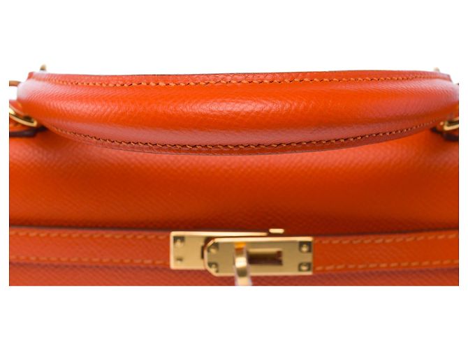Hermès Bolsa HERMES Kelly 25 em Couro Laranja - 103948 - vista 10