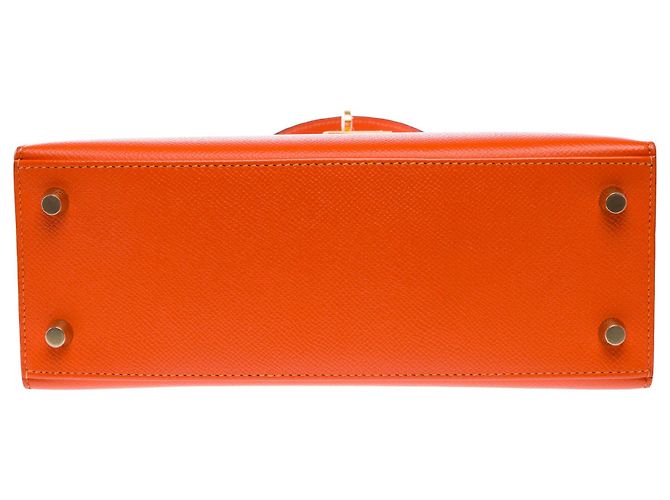 Hermès Bolsa HERMES Kelly 25 em Couro Laranja - 103948 - vista 11