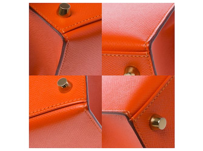 Hermès Bolsa HERMES Kelly 25 em Couro Laranja - 103948 - vista 12