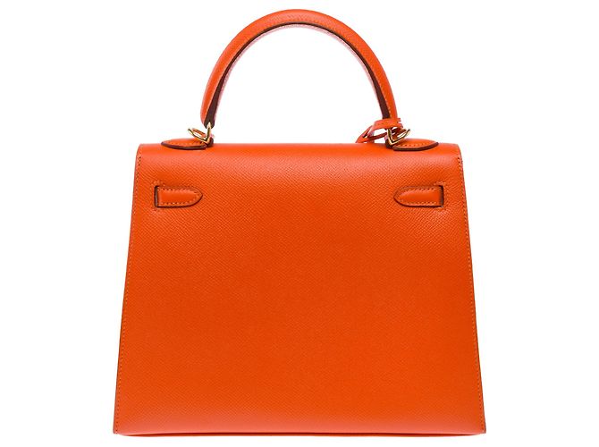 Hermès Bolsa HERMES Kelly 25 em Couro Laranja - 103948 - vista 4