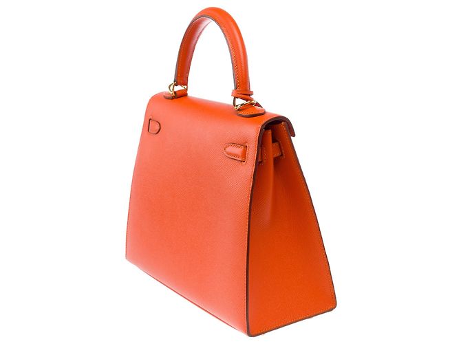 Hermès Bolsa HERMES Kelly 25 em Couro Laranja - 103948 - vista 6