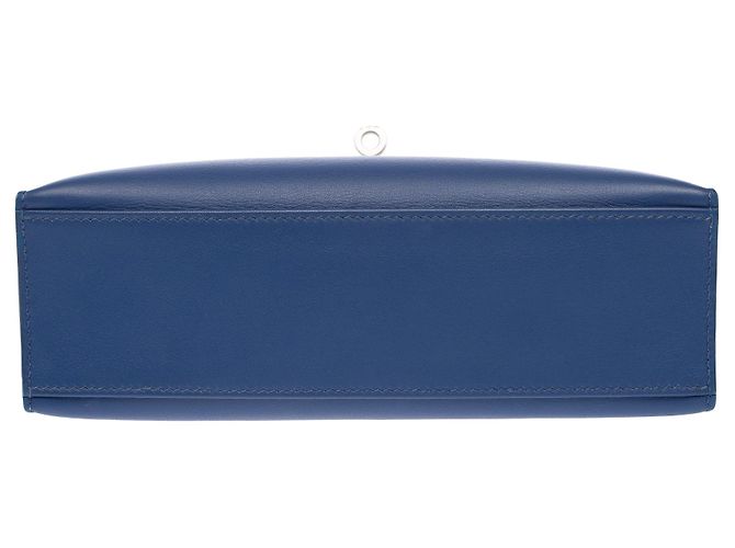 Hermès Borsa HERMES Kelly Mini in Pelle Blu - 103945 - vista 12