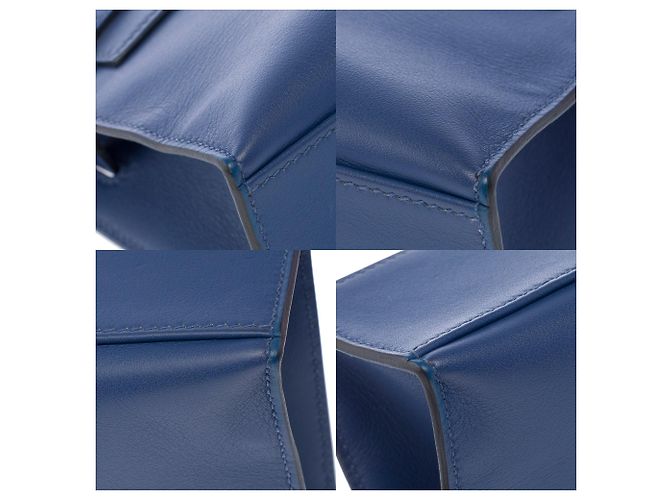 Hermès Borsa HERMES Kelly Mini in Pelle Blu - 103945 - vista 13