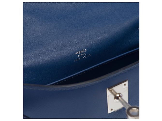 Hermès Borsa HERMES Kelly Mini in Pelle Blu - 103945 - vista 8
