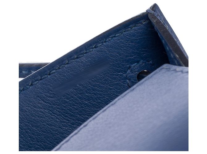 Hermès Borsa HERMES Kelly Mini in Pelle Blu - 103945 - vista 9