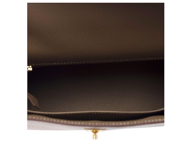 Hermès Borsa HERMES Kelly 25 in Pelle Étoupe - 103951 Taupe - vista 9