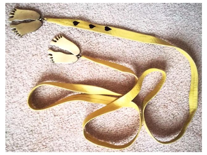 Charles Jourdan BORSA in bellissimo CUOIO giallo e Sottile Tracolla CON una CINTURA Sottile e lunga piccoli piedini in ottone dorato - vista 5