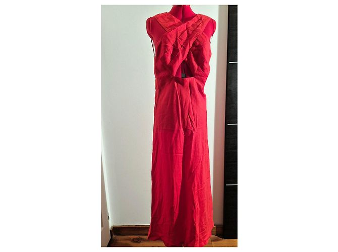 Sandro Langes rotes Kleid - Ansicht 10
