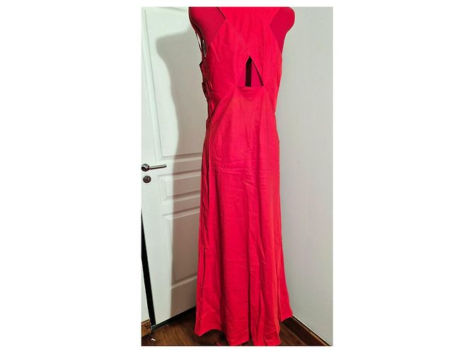 Sandro Langes rotes Kleid - Ansicht 8