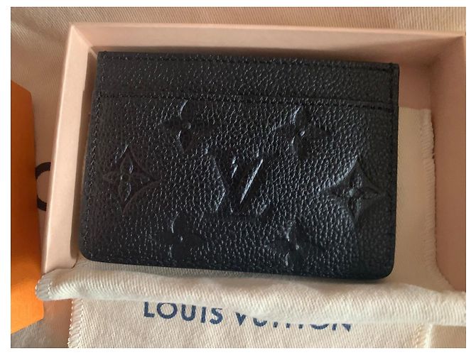 Louis Vuitton Monogram Empreinte Leather Card Holder Black - view 2