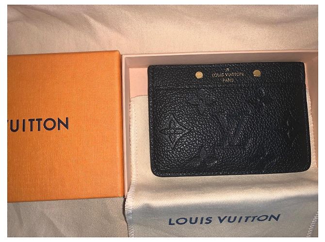 Louis Vuitton Monogram Empreinte Leather Card Holder Black - view 4