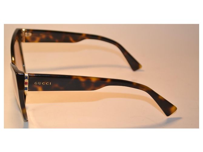 Gucci GG0460/S Sonnenbrille Schmetterlingsform Schildpatt Braun - Ansicht 3