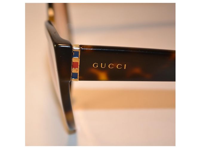 Gucci GG0460/S Sonnenbrille Schmetterlingsform Schildpatt Braun - Ansicht 4