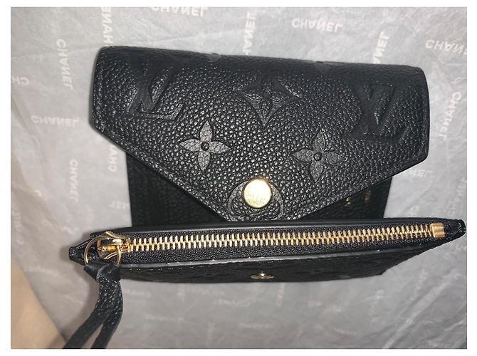 Louis Vuitton Monogram Empreinte Compact Wallet Black - view 2