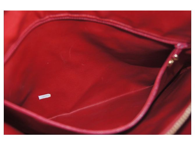 Chanel Bolso Tote de Piel Acolchada Rojo Roja - vista 11