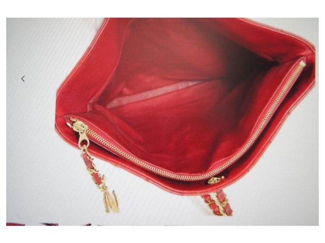 Chanel Bolso Tote de Piel Acolchada Rojo Roja - vista 9