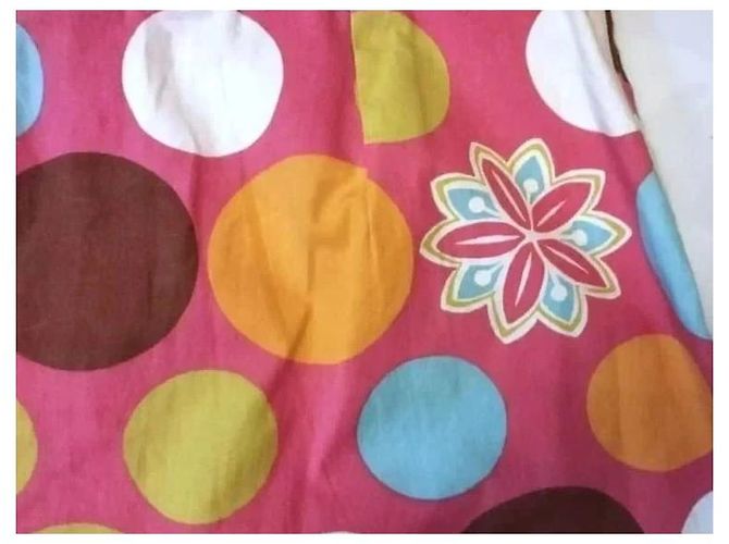 Autre Marque Willow Blossom Baumwollrock mit bunten Punkten Braun Pink Weiß Blau Grün Gelb - Ansicht 10