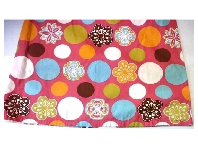 Autre Marque Willow Blossom Baumwollrock mit bunten Punkten Braun Pink Weiß Blau Grün Gelb - Ansicht 17