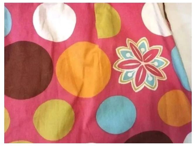 Autre Marque Willow Blossom Baumwollrock mit bunten Punkten Braun Pink Weiß Blau Grün Gelb - Ansicht 3