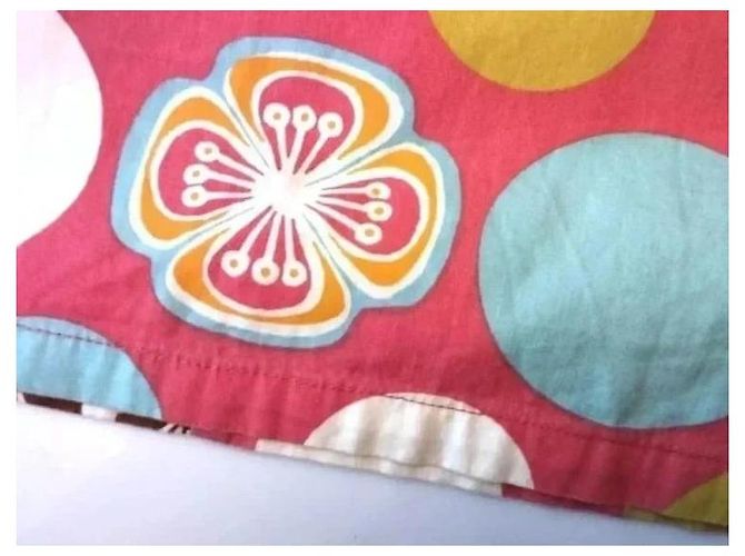 Autre Marque Willow Blossom Baumwollrock mit bunten Punkten Braun Pink Weiß Blau Grün Gelb - Ansicht 9
