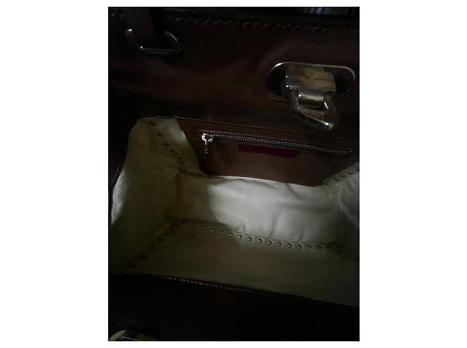 Borsa Tote Valentino Garavani Rockstud con stampa leopardata Marrone Bianco Stampa leopardo - vista 7