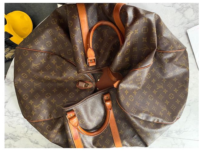 Louis Vuitton Borsa da viaggio Keepall 60 in tela Monogram Marrone Monogramma - vista 13