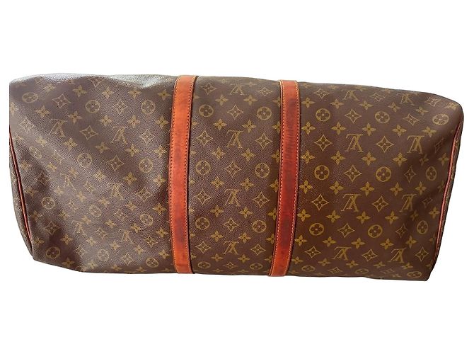 Louis Vuitton Borsa da viaggio Keepall 60 in tela Monogram Marrone Monogramma - vista 2