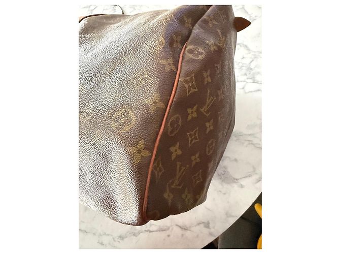 Louis Vuitton Borsa da viaggio Keepall 60 in tela Monogram Marrone Monogramma - vista 4