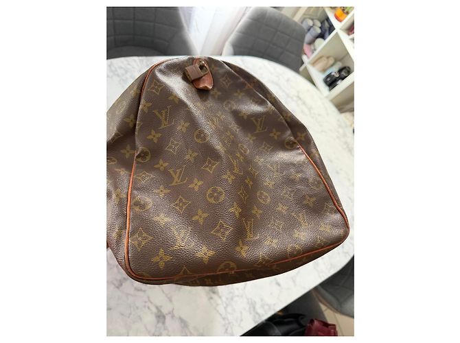 Louis Vuitton Borsa da viaggio Keepall 60 in tela Monogram Marrone Monogramma - vista 6