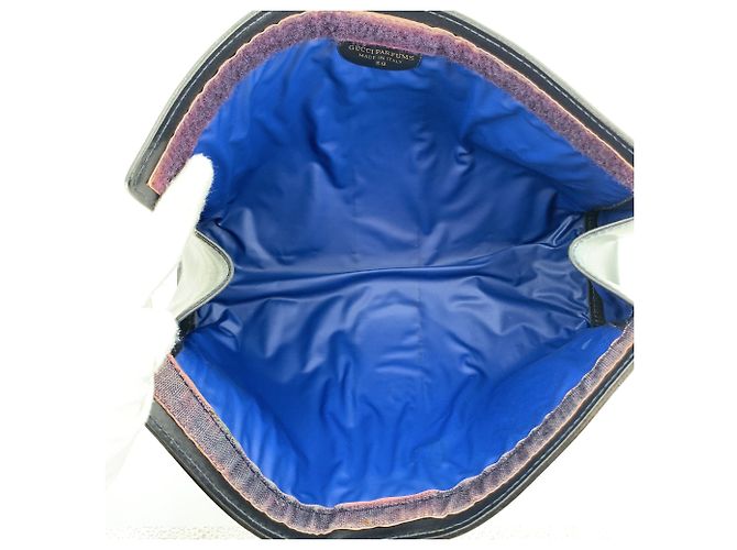 Gucci Clutch Beauty Case Ophidia Large Monogram Blu Vintage - vista 5